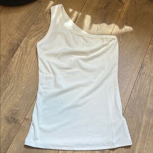 One-Shoulder White Top